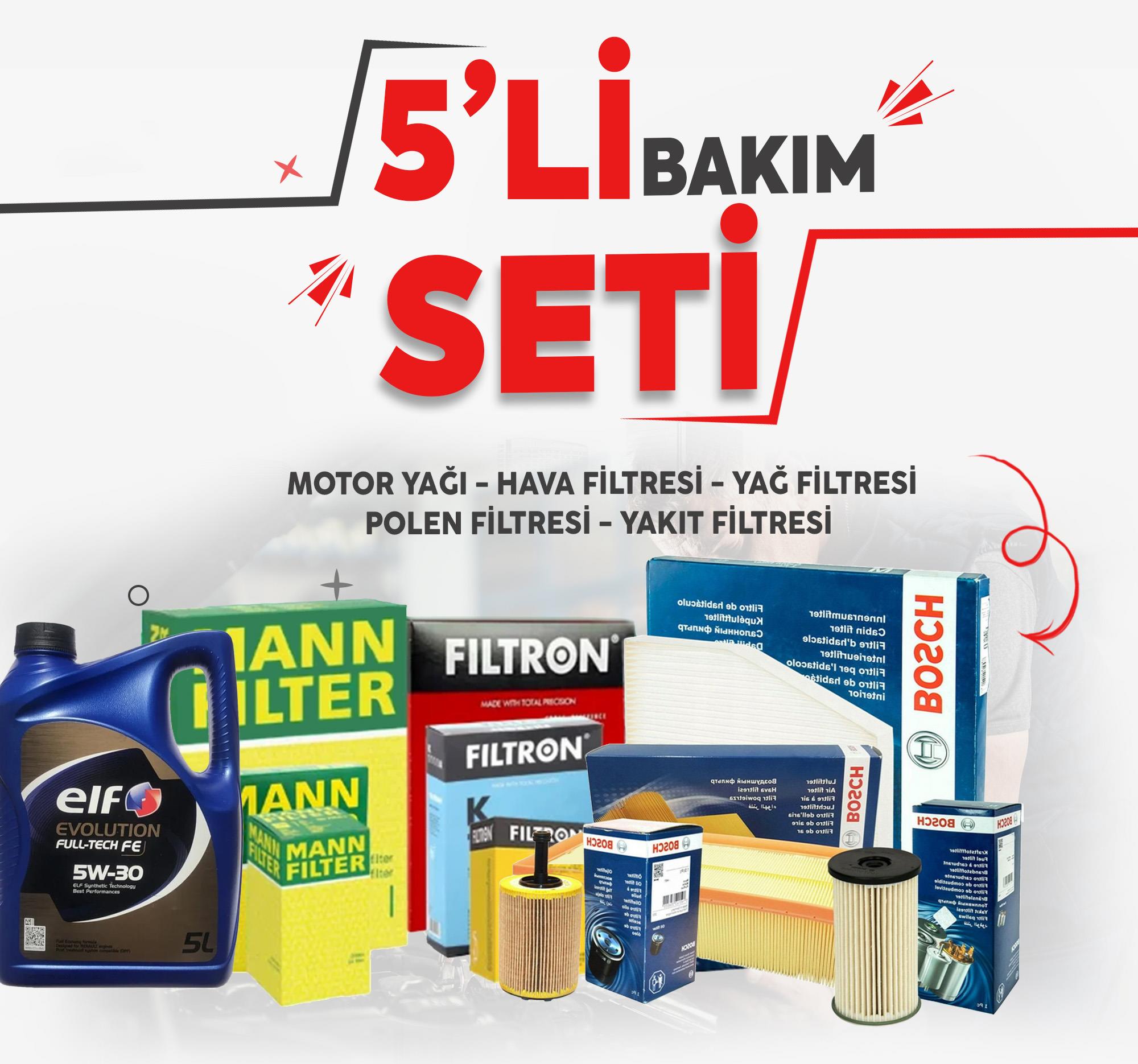5li elft 5lt Citroen Ds 7 Crossback 1.5 Bluehdi (2017-2022) Elf 0W-30 Motor Yağlı Seti 5 Parça Set - Görsel 1