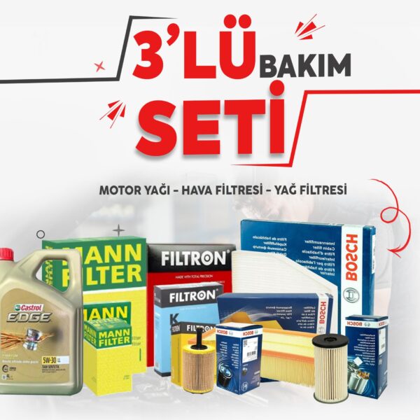 Volkswagen Tiguan 1.4 Tsi 160 Hp (2011-2016) Edge 0W-40 4 Litre Motor Yağlı Bakım Seti 3 Parça Set