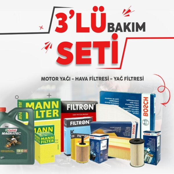 Citroen Ds 7 Crossback 1.6 Puretech (2017-2022) Castrol 0W-30 Motor Yağlı Bakım Seti 3 Parça Set