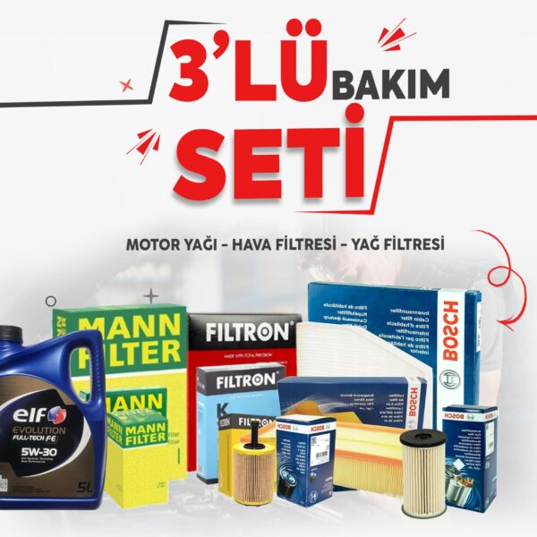 Volkswagen Tiguan 1.4 Tsi 160 Hp (2011-2016) Elf 0W-40 5 Litre Motor Yağlı Bakım Seti 3 Parça Set