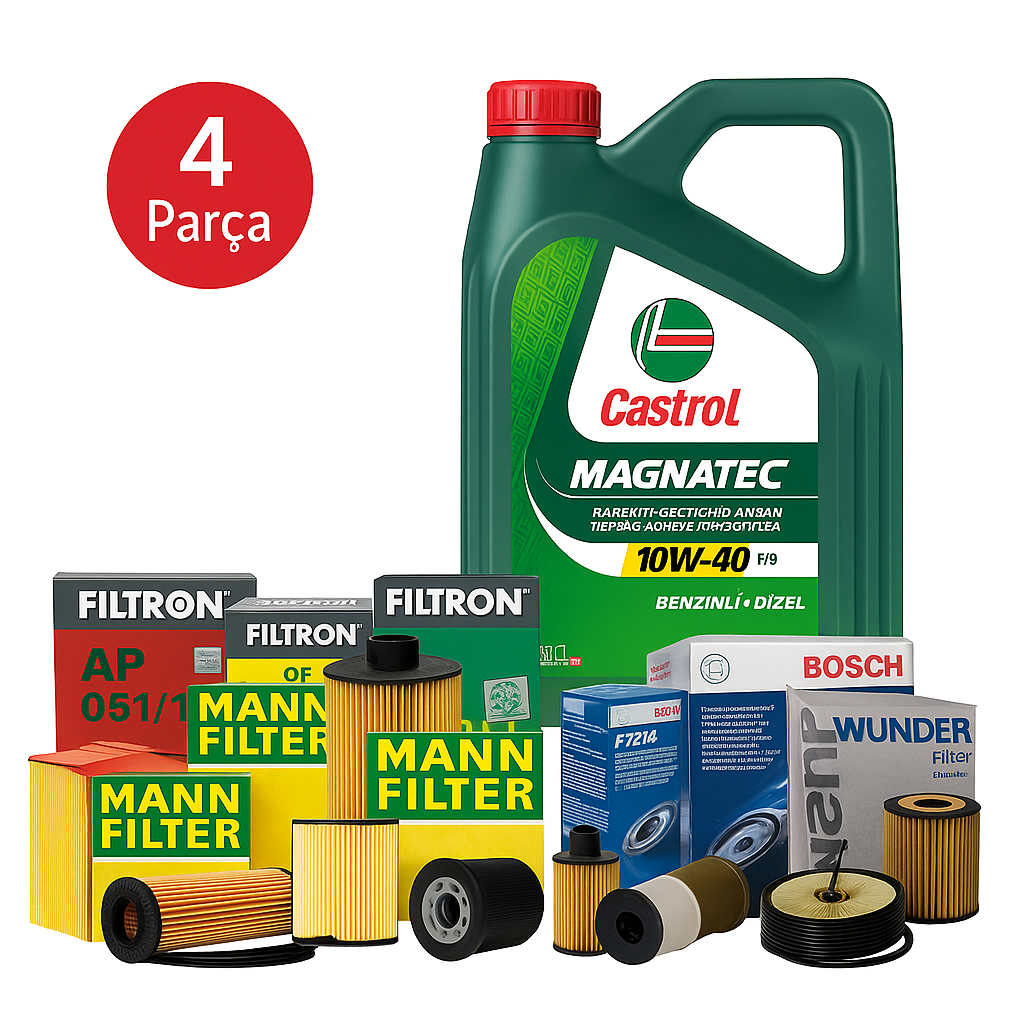 4-Parca-Filtre-Bakim-Seti-Castrol-10W-40-Magnatec-10W-40-4-Litre.png Jeep Grand Cherokee 4.7 (1998-2006) Castrol 10W-40 Motor Yağlı Filtre Bakım Seti 4 Parça Set - Görsel 1