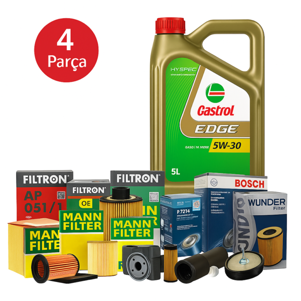 Hyundai I20 1.4 Mpi (2020-2022) Castrol Motor Yağlı Filtre Bakım Seti 4 Parça Set