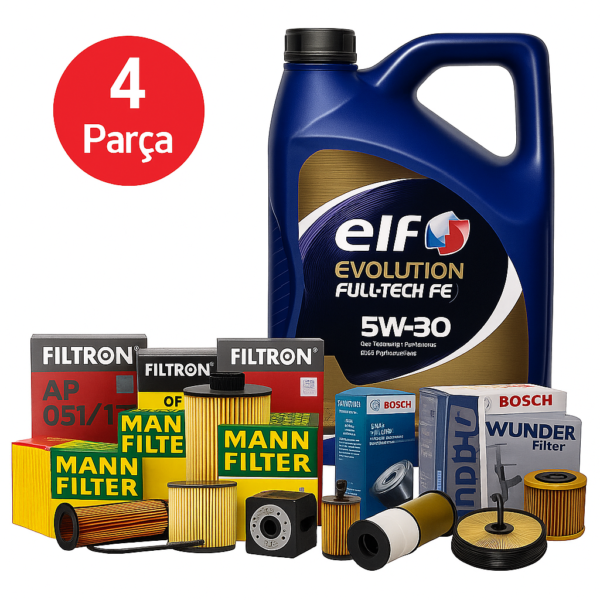 Hyundai I20 1.4 Mpi (2020-2022) Elf 5W-30 5 Litre Motor Yağlı Filtre Bakım Seti 4 Parça Set