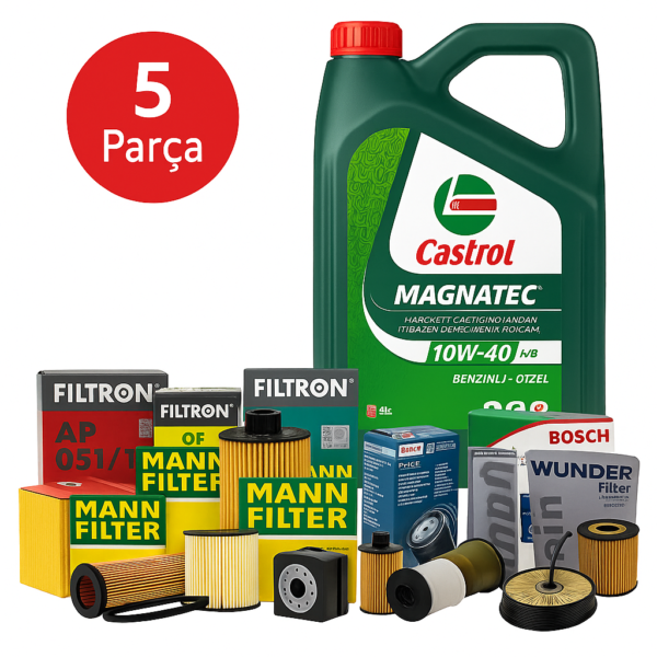 Hyundai I30 1.6 Crdi (2009-2011) Castrol 10W-40 Motor Yağlı Filtre Bakım Seti 5 Parça Set