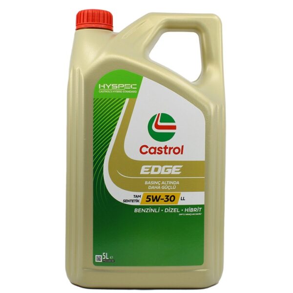 Castrol Edge 5W30 LL 5 Lt Tam Sentetik Partiküllü Motor Yağı