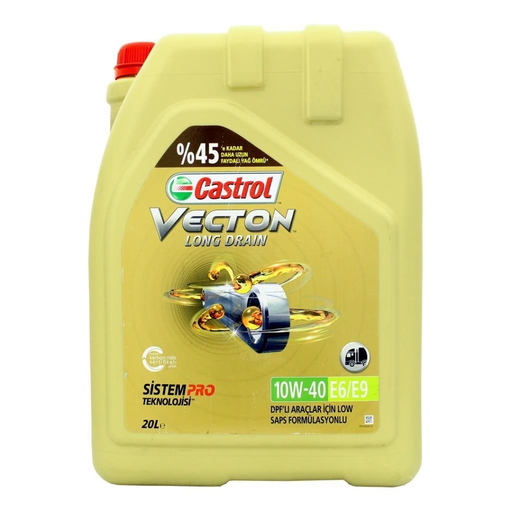image_1080-13.jpg Castrol Vecton Long Drain 10W40 E6/E9 20 Lt Partiküllü Motor Yağı - Görsel 1
