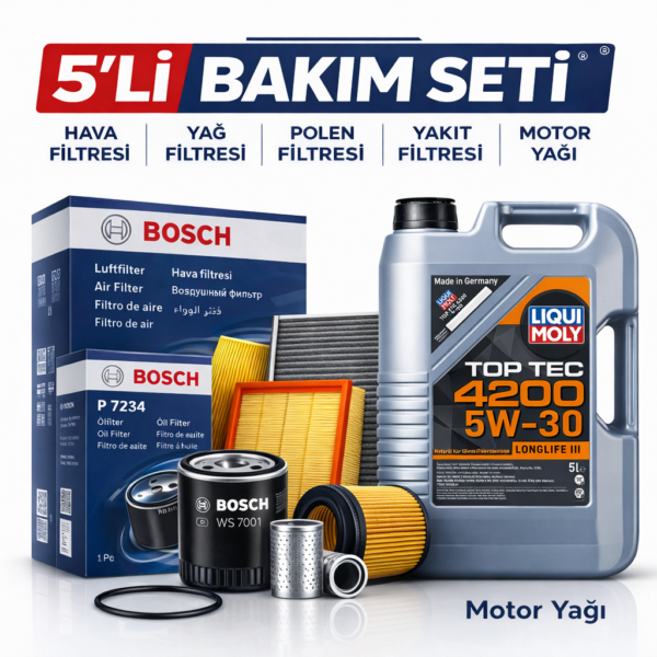 Bosch BMW 6.40 Dizel xDrive Liqui Moly 4200 6 Lt Motor Yağı Filtre Seti (2011-2018) 5 Li