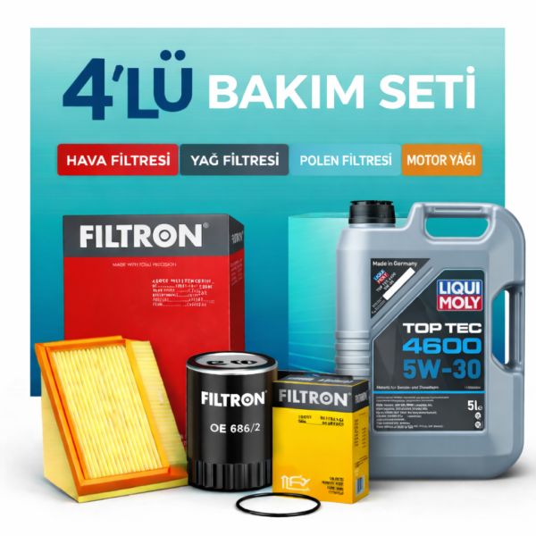 Filtron Range Rover Sport 2.0 Dizel Liqui Moly 4600 7 Lt Motor Yağı Filtre Seti (2017-2019) 4 Lü