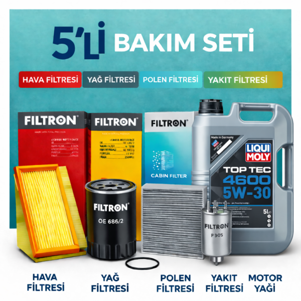Filtron Peugeot Boxer 2.2 Dizel BLUEHDi Liqui Moly 4600 7 Lt Motor Yağı Filtre Seti (2019-2024) 5 Li